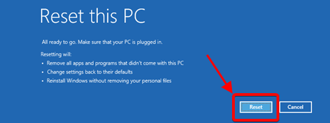 reset this pc windows 10