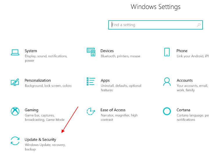 windows settings windows 10