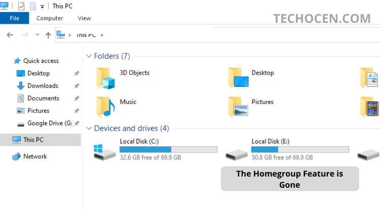 homegroup does not appear in windows 10