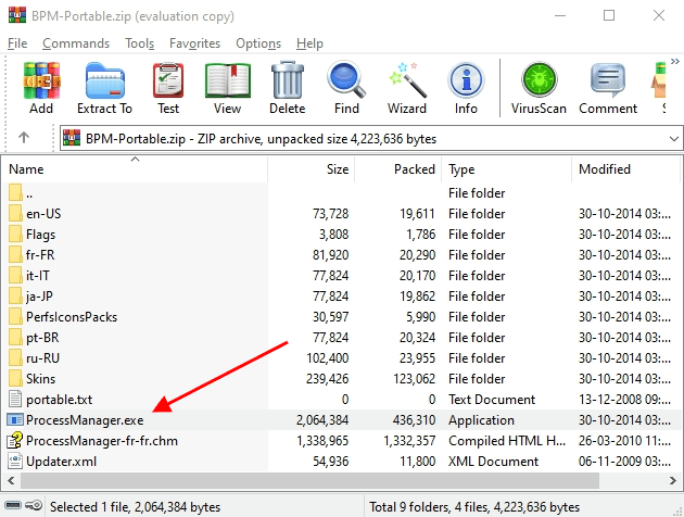 Run the ProcessManager.exe tool