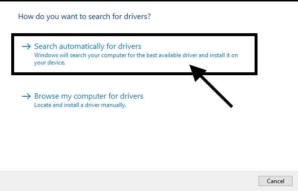 search automatically for drivers