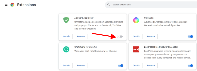 disable chrome extensions permanently