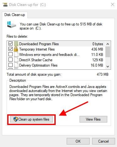 disk cleanup windows 10 img03