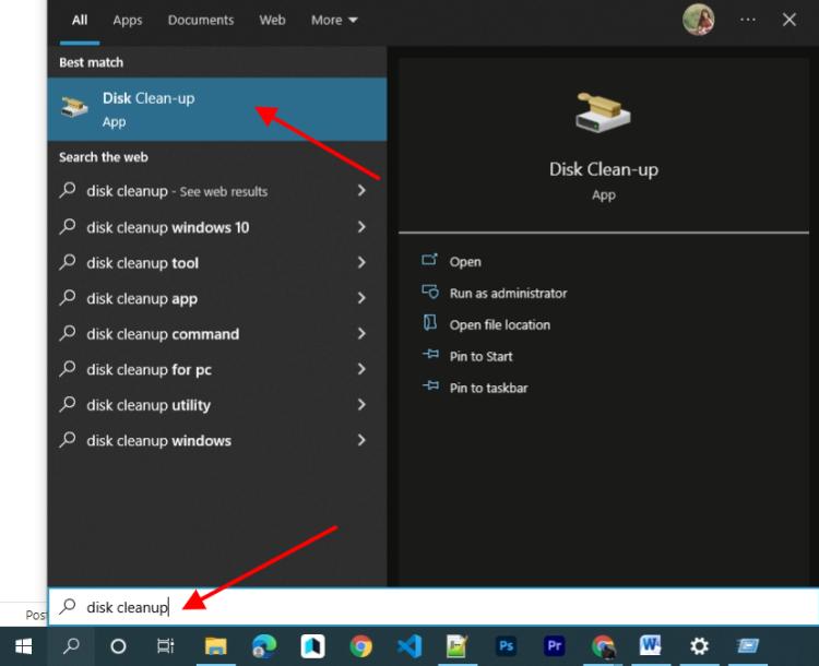 disk cleanup windows 10