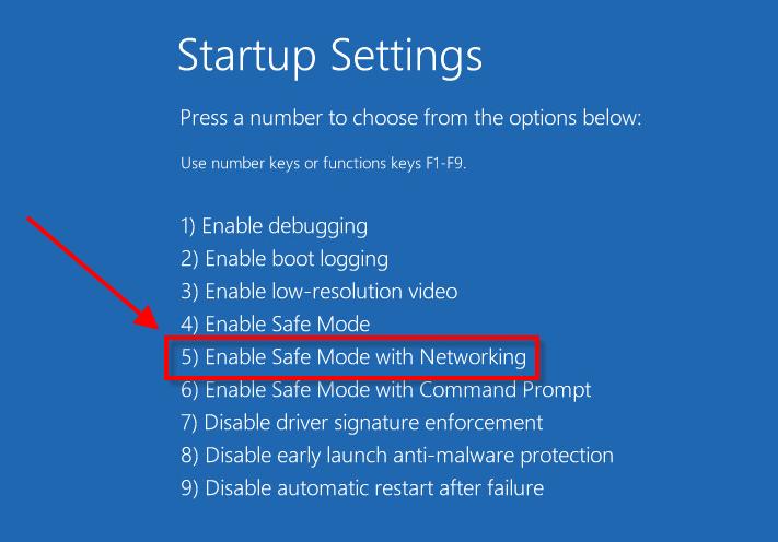 enable safe mode with networking