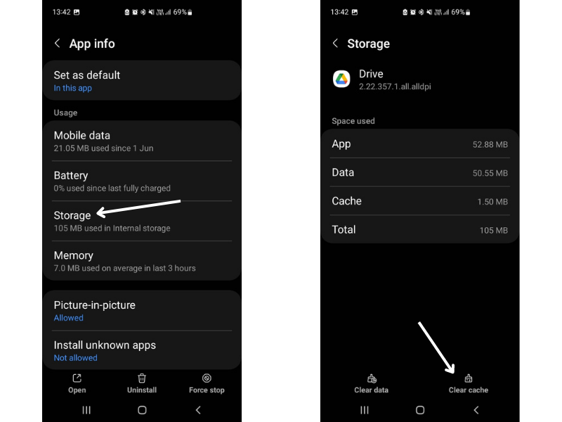 Google Drive Clear Cache On Android 01