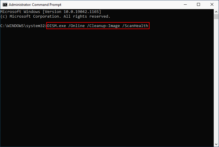 disk scan command windows 10