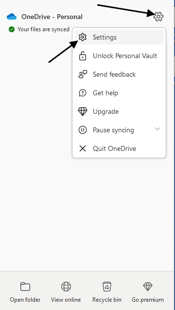 screenshot onedrive