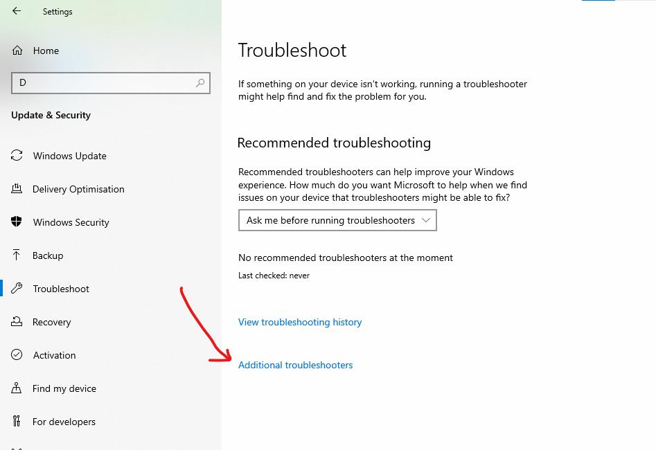 additional troubleshooters windows 10 11