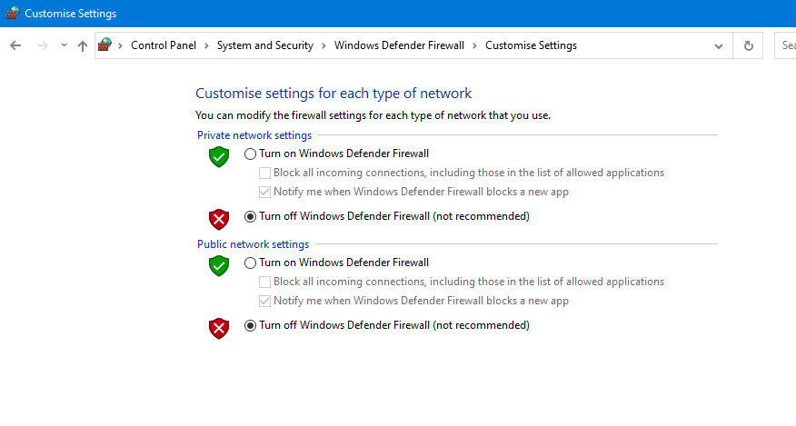 disable windows firewall in windows 10 11